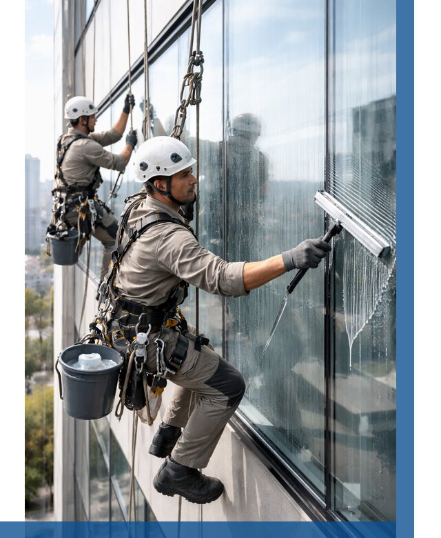 Мойка окон альпинистами в Туле от 4576 р. | ВЫСОТНИК-Тул