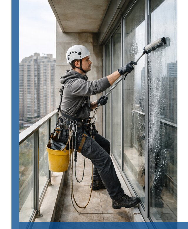 Профессиональная мойка балконного остекления в Туле