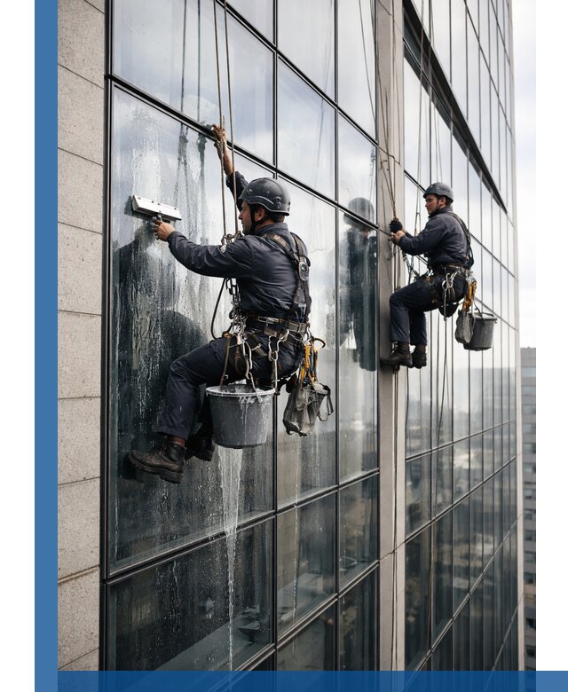 Профессиональная мойка стеклянных фасадов зданий в Туле