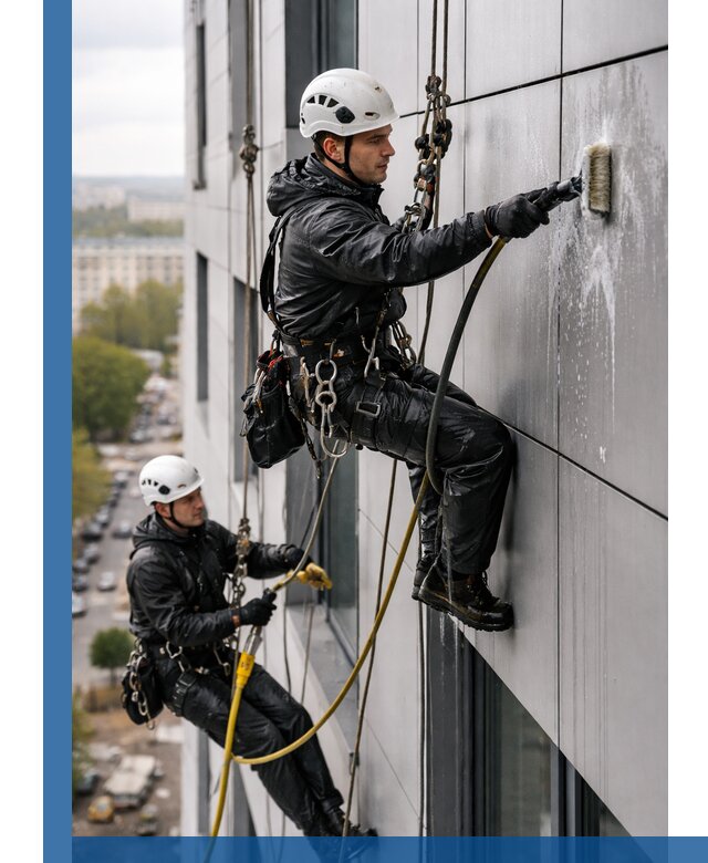 Профессиональная мойка фасада из композита в Туле