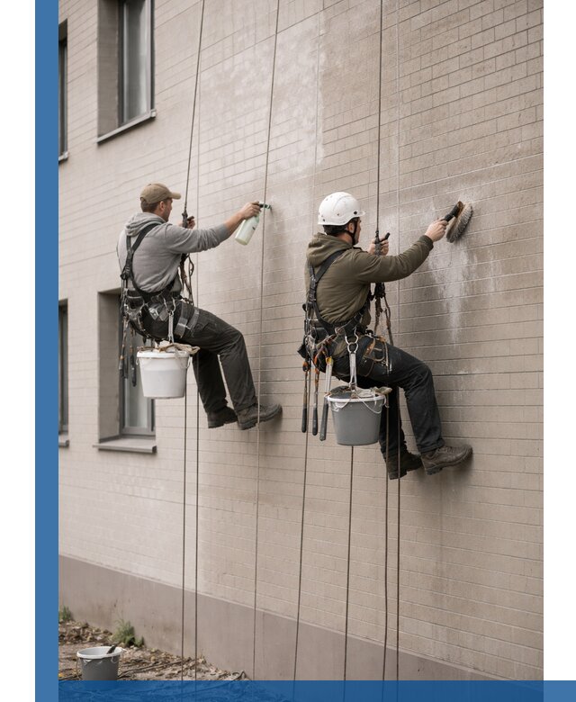 Удаление высолов с фасада зданий в Туле без повреждений и следов