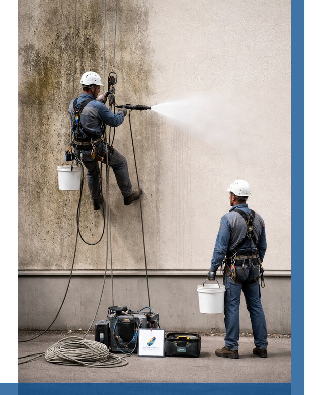 Очистка фасада от плесени в Туле от 305 р. | ВЫСОТНИК-Тул