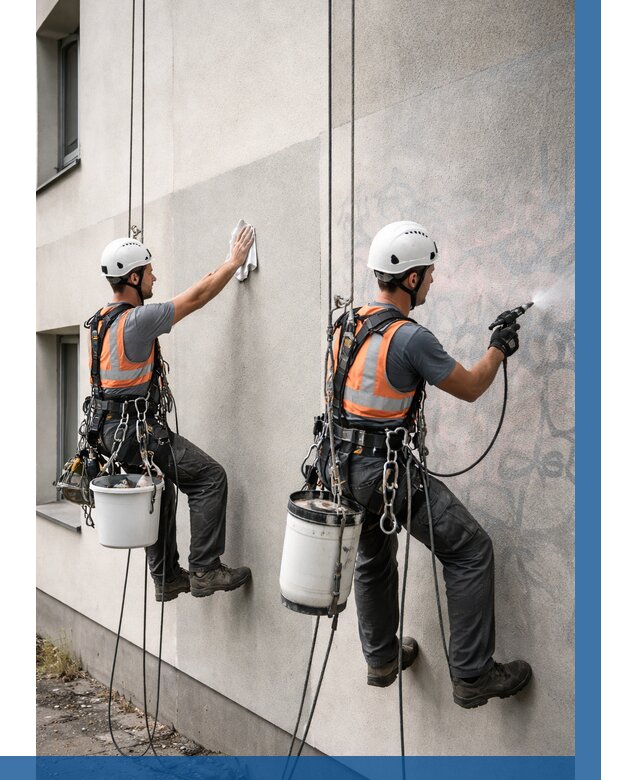 Антиграффити покрытие фасада в Туле от 610 р. | ВЫСОТНИК-Тул