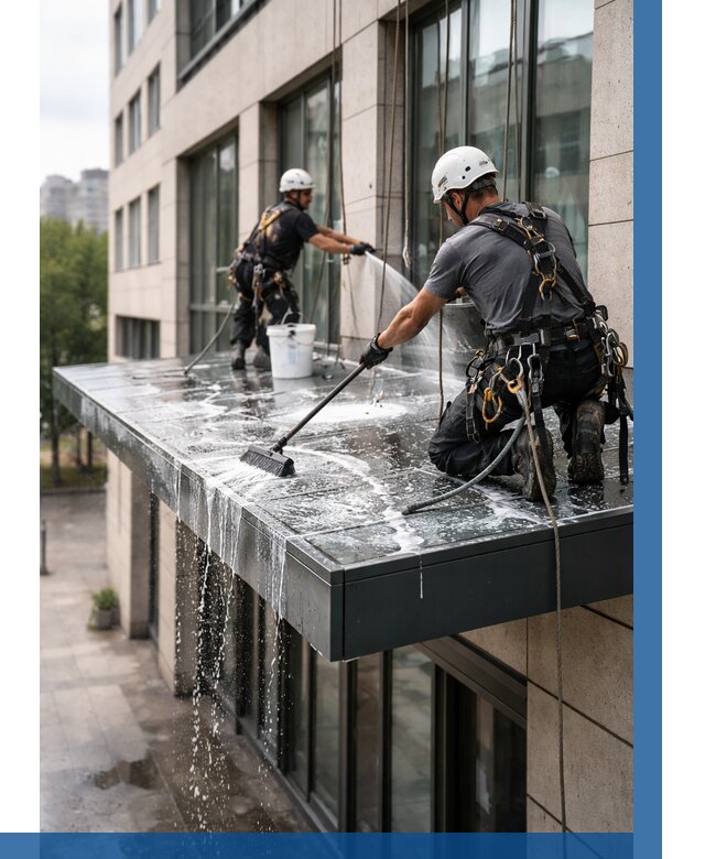 Мойка козырьков и навесов в Туле от 3559 р. | ВЫСОТНИК-Тул