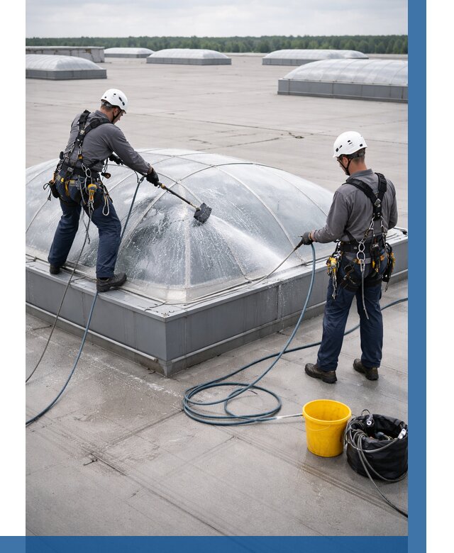 Мойка зенитных фонарей в Туле, заказать от 4576 р. | ВЫСОТНИК-Тул