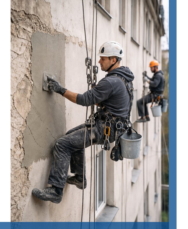 Восстановление штукатурки фасада в Туле от 1220 р. | ВЫСОТНИК-Тул