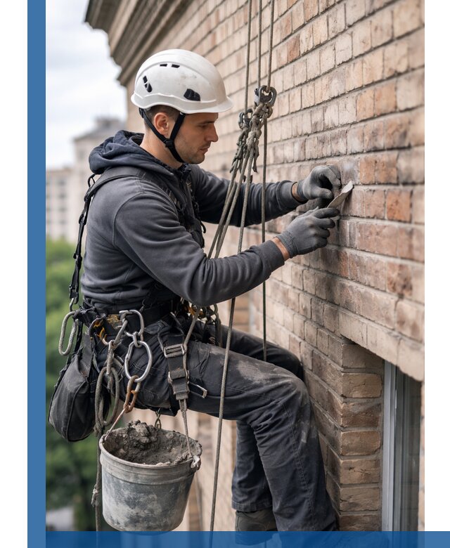 Качественный ремонт кирпичной кладки фасада в Туле с гарантией