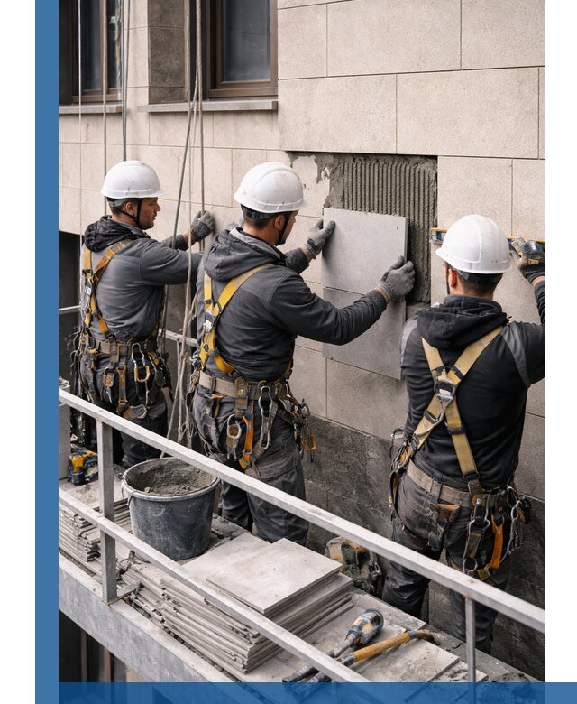 Ремонт облицовки фасада плиткой в Туле с гарантией