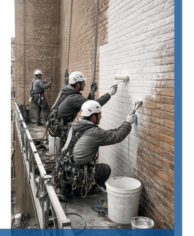 Покраска кирпичного фасада в Туле от 356 р. | ВЫСОТНИК-Тул