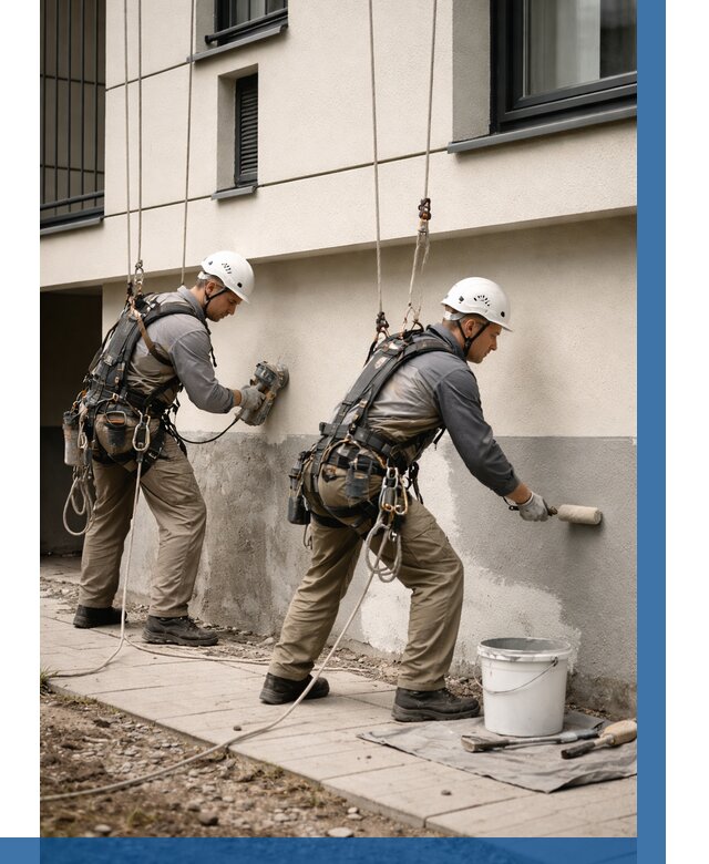 Окраска цоколя здания в Туле от 458 р. под ключ | ВЫСОТНИК-Тул