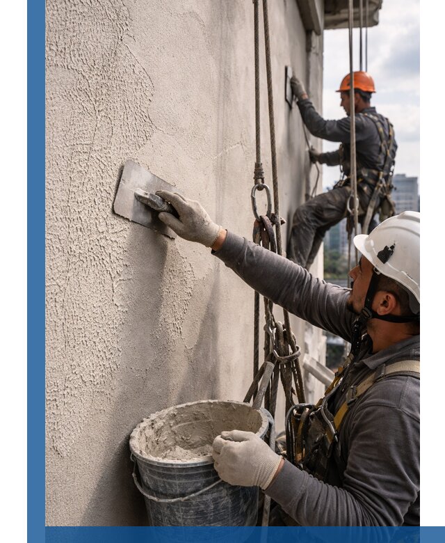 Декоративная штукатурка фасада с утеплением и защитой в Туле