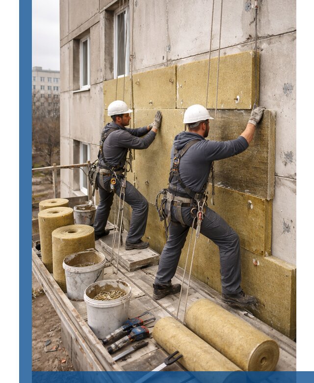 Утепление фасада минватой в Туле под ключ с гарантией