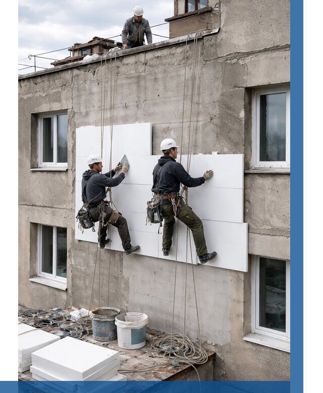 Утепление фасада пенополистиролом в Туле от 1830 р. | ВЫСОТНИК-Тул