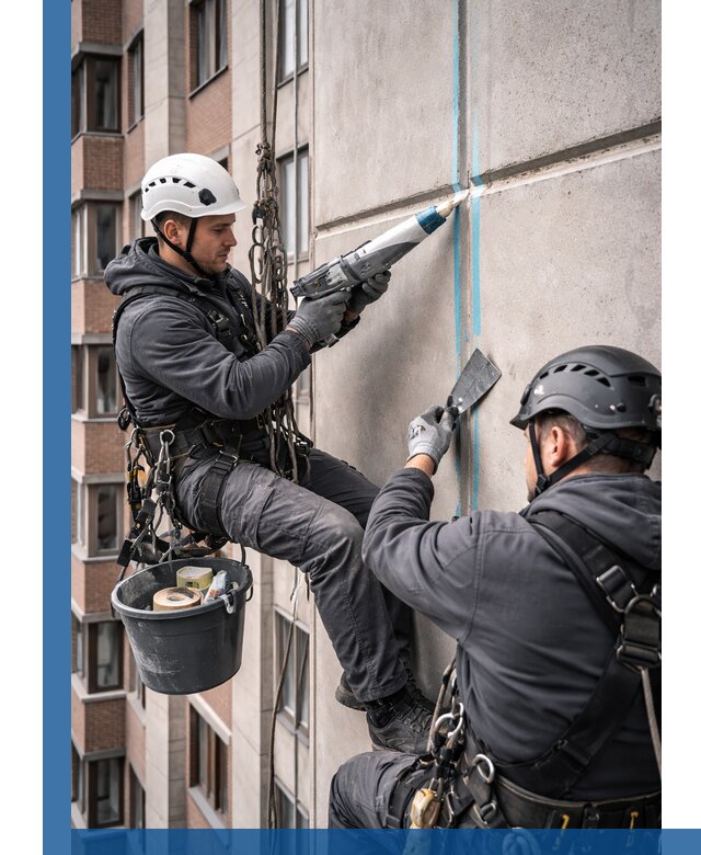 Вторичная герметизация швов фасада и кровли в Туле
