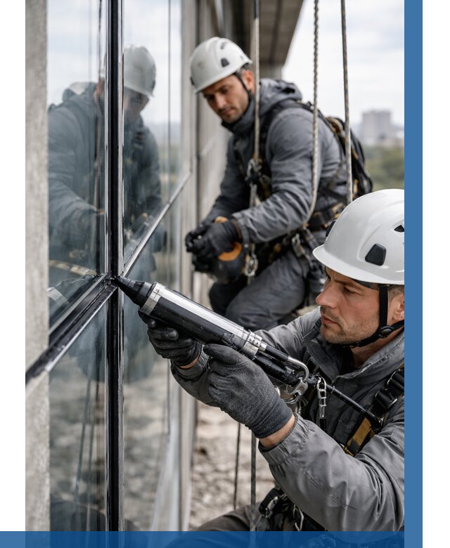 Герметизация витражных швов в Туле от 661 р. | ВЫСОТНИК-Тул