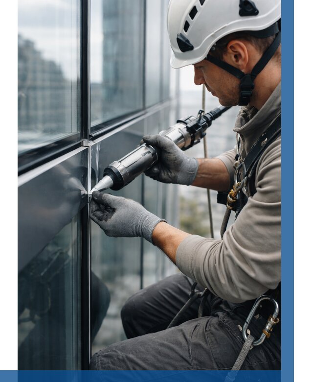 Герметизация стыков витража в Туле от 1220 р. | ВЫСОТНИК-Тул