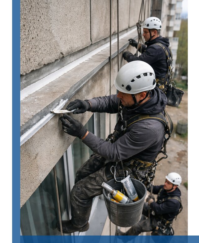 Герметизация примыкания балкона в Туле под ключ с гарантией