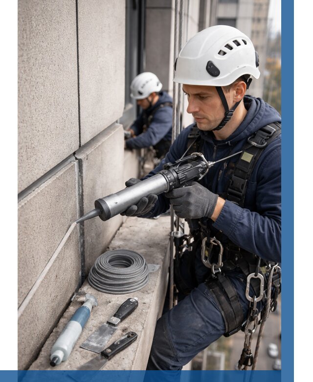 Герметизация деформационных швов фасада в Туле от 712 | ВЫСОТНИК-Тул