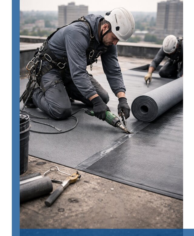 Ремонт мягкой кровли в Туле с выездом промальпинистов