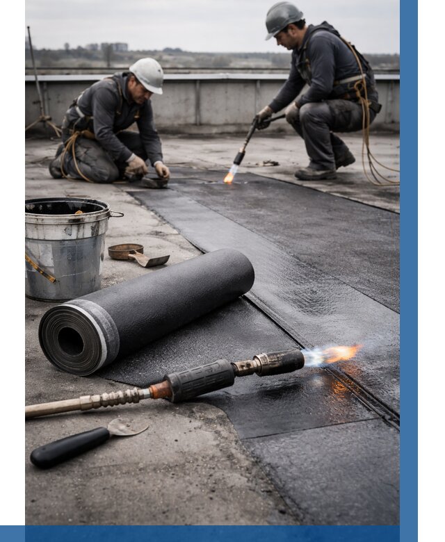 Ремонт рулонной кровли в Туле от 661 р. | ВЫСОТНИК-Тул