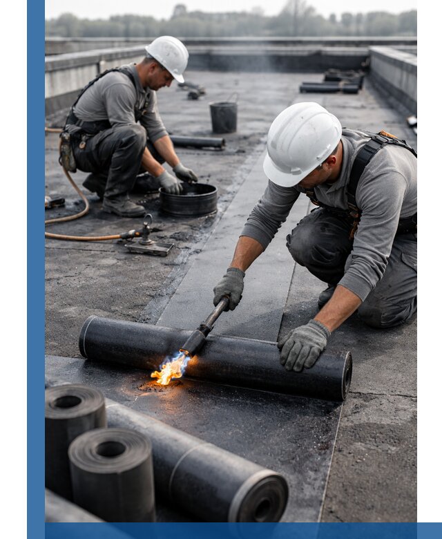 Ремонт рулонной кровли в Туле герметизация и восстановление