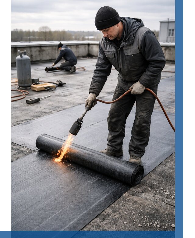 Ремонт наплавляемой кровли в Туле от 712 р. | ВЫСОТНИК-Тул