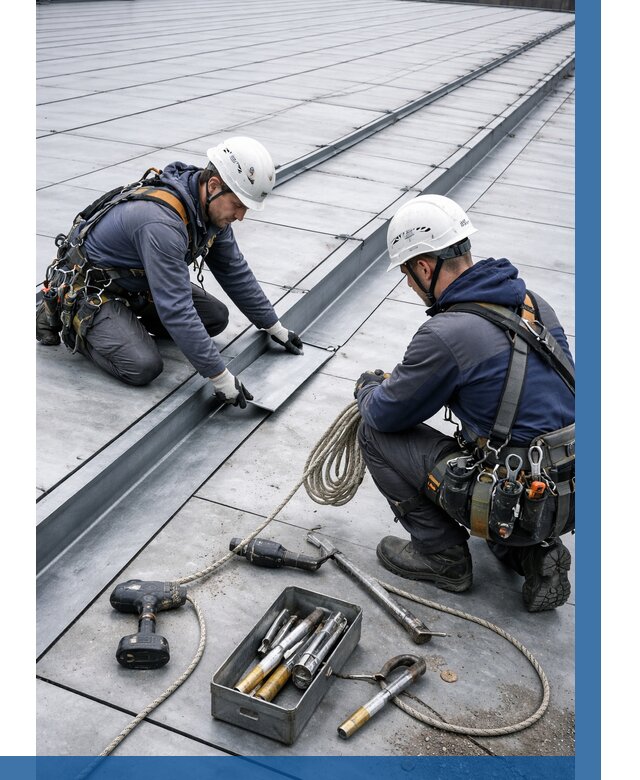 Ремонт фальцевой кровли в Туле от 712 р. | ВЫСОТНИК-Тул