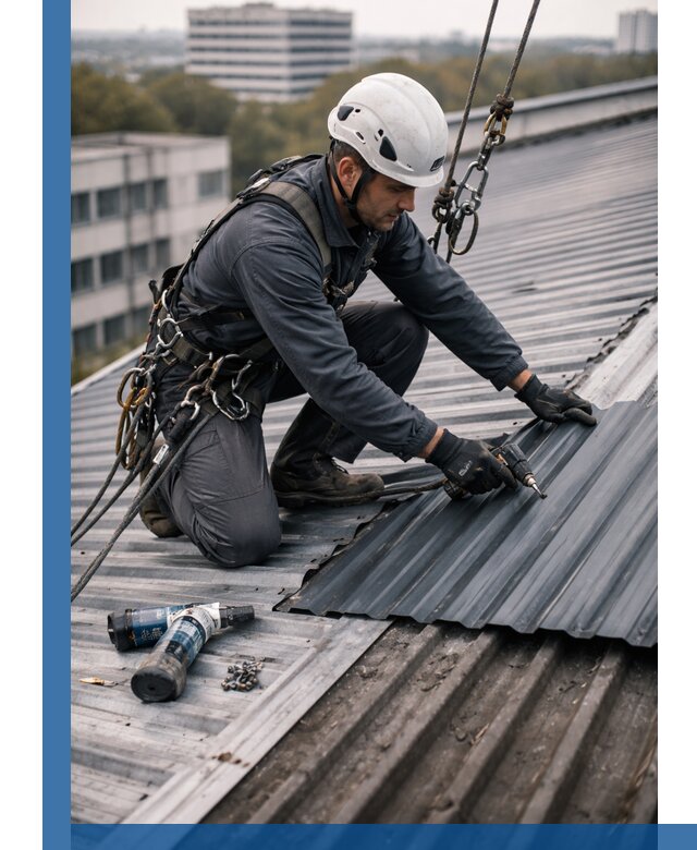 Ремонт профнастила на кровле в Туле, работы под ключ