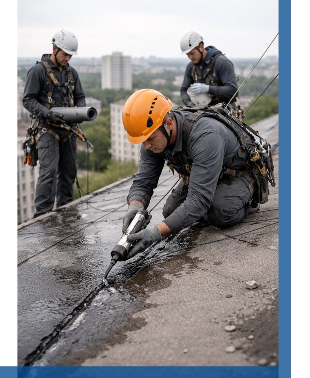 Устранение протечек кровли в Туле от 12203 р. | ВЫСОТНИК-Тул