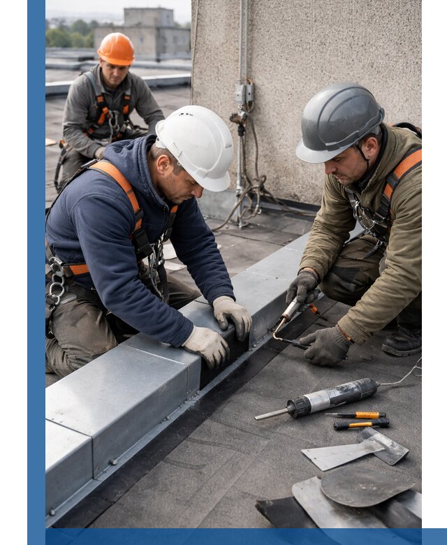 Ремонт кровельных примыканий в Туле профессионально