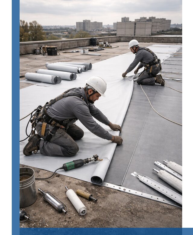 Монтаж мембранной кровли в Туле для промышленных зданий