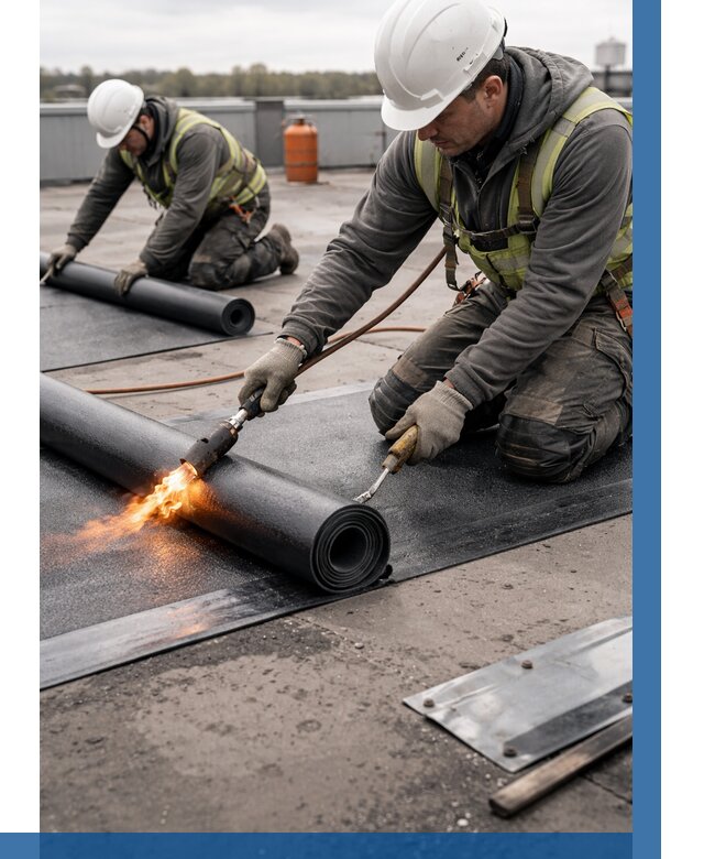 Монтаж наплавляемой кровли в Туле от 864 р. — ВЫСОТНИК-Тул