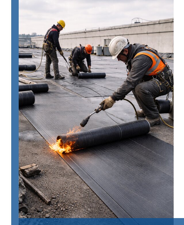 Монтаж наплавляемой кровли в Туле профессионально