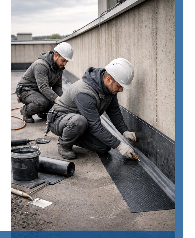 Гидроизоляция примыканий на кровле в Туле от 915 р. | ВЫСОТНИК-Тул