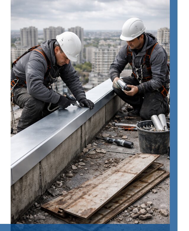 Замена парапетных крышек под ключ в Туле от 1220 р. | ВЫСОТНИК-Тул