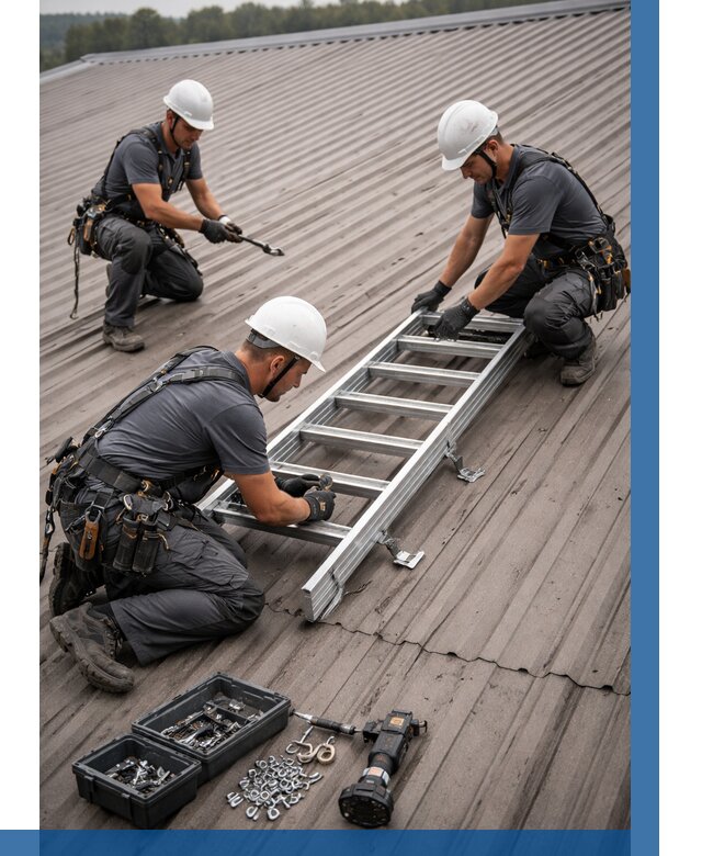 Монтаж кровельной лестницы в Туле от 4576 р. | ВЫСОТНИК-Тул