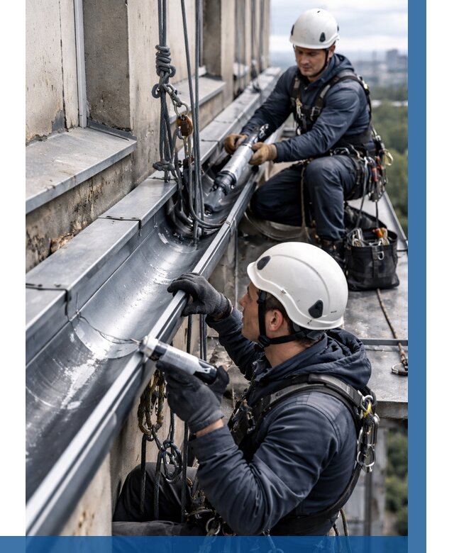 Ремонт водосточных желобов в Туле от 6610 р. | ВЫСОТНИК-Тул