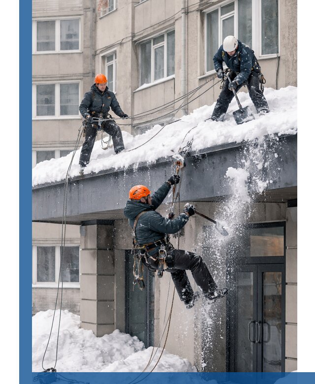 Безопасная очистка навесов от снега в Туле круглогодично