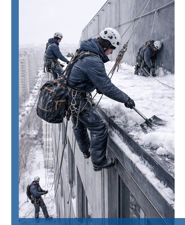 Абонентское обслуживание кровли зимой в Туле регулярный уход