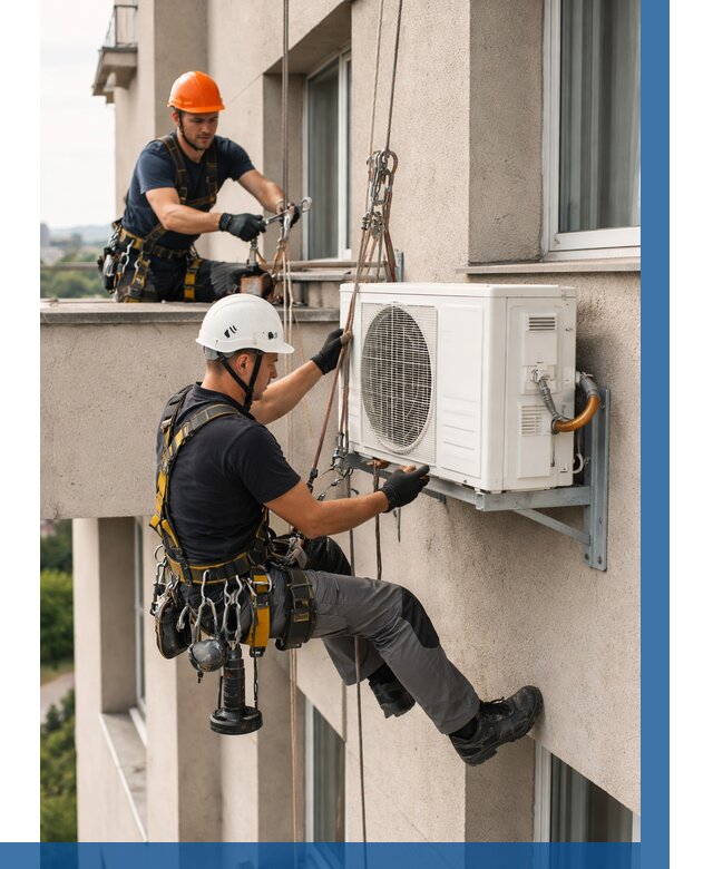 Монтаж внешнего блока кондиционера в Туле от 6610 р. | ВЫСОТНИК-Тул