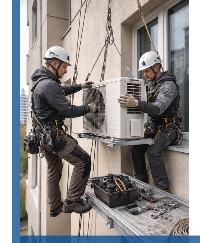 Перенос внешнего блока кондиционера в Туле с монтажом и крепежом