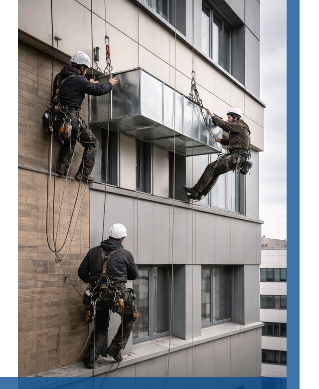 Монтаж воздуховодов на фасаде в Туле от 1525 р. | ВЫСОТНИК-Тул