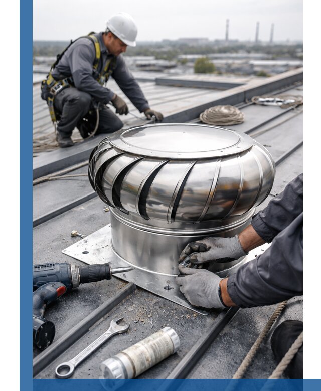 Установка дефлекторов на кровле в Туле профессионально