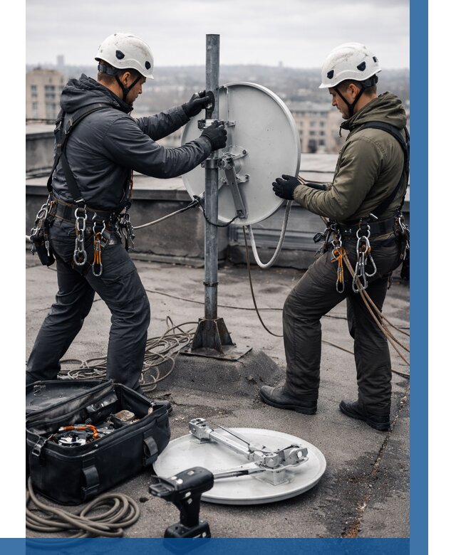 Демонтаж антенн на крыше в Туле от 4576 р. | ВЫСОТНИК-Тул