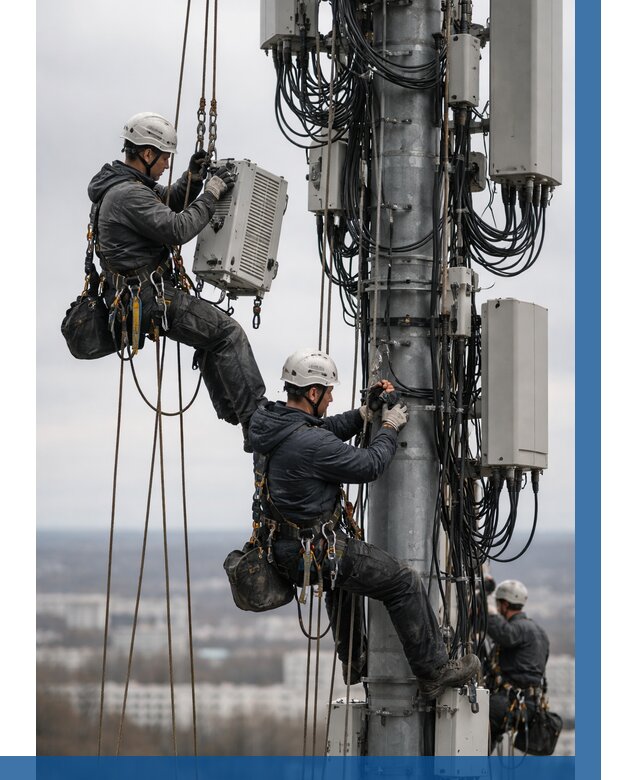 Монтаж оборудования связи на мачте в Туле от 7627 р. | ВЫСОТНИК-Тул
