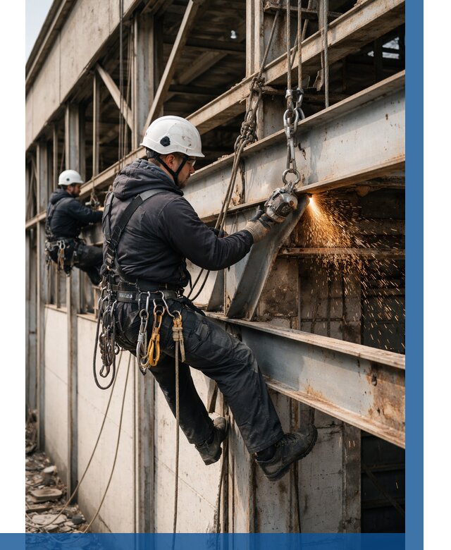 Демонтаж металлоконструкций на высоте в Туле от 6610р. |ВЫСОТНИК-Тул