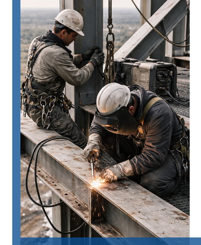 Высотные сварочные работы в Туле для промышленных объектов