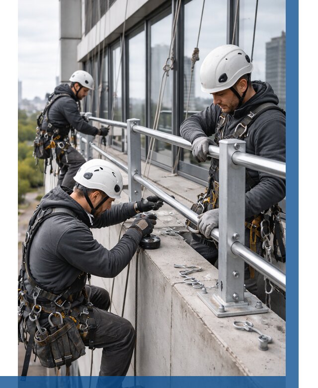 Монтаж ограждений на высоте в Туле, от 1220 р. | ВЫСОТНИК-Тул