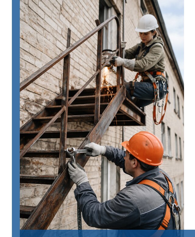 Ремонт и восстановление пожарных лестниц с выездом в Туле