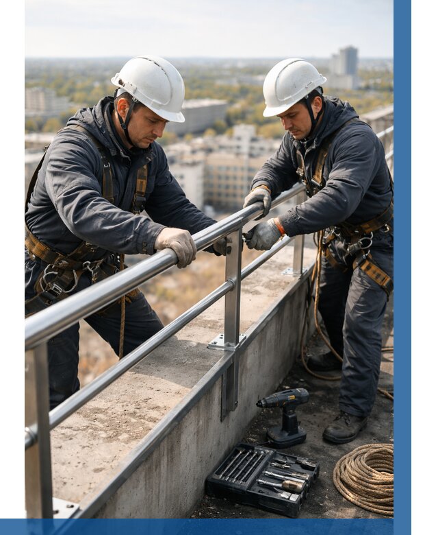 Монтаж перил на высоте в Туле от 2542 р. | ВЫСОТНИК-Тул